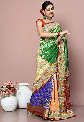 Kanchipuram Pure Silk Saree in Multicolor