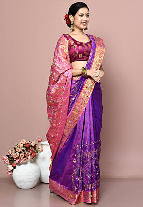 Kanchipuram Silk Saree in Purple