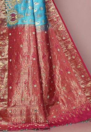 Kanchipuram Pure Silk Saree in Sky Blue