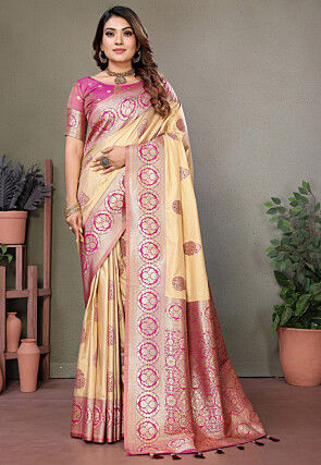 Kanchipuram Saree in Beige