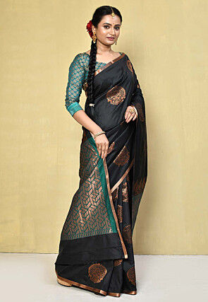 Kanchipuram Saree in Black