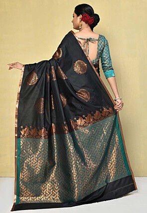 Kanchipuram Saree in Black