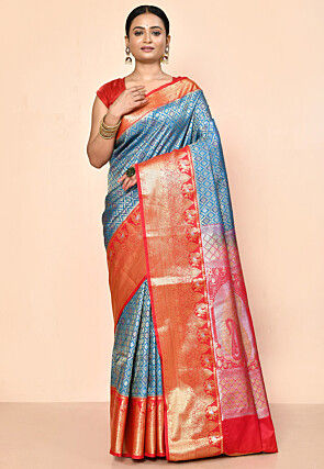 Kanchipuram Saree in Blue