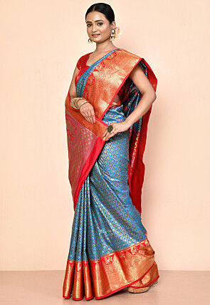 Kanchipuram Saree in Blue