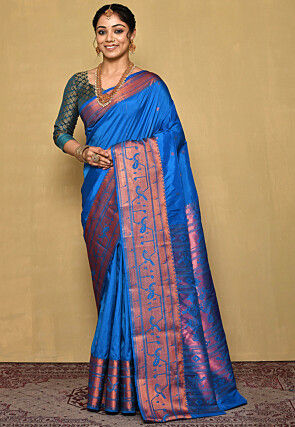 Blue - Kanchipuram Silk - Sarees: Buy Latest Indian Sarees Collection ...