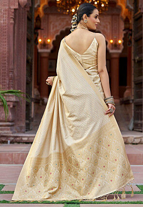 Kanchipuram Saree in Cream