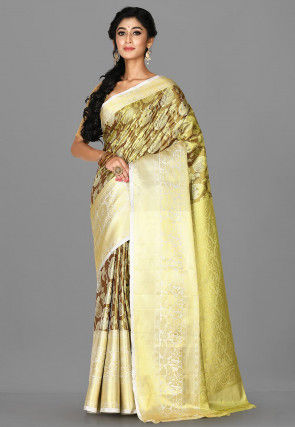Kanchipuram Saree in Dark Brown