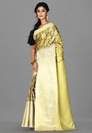 Kanchipuram Saree in Dark Brown