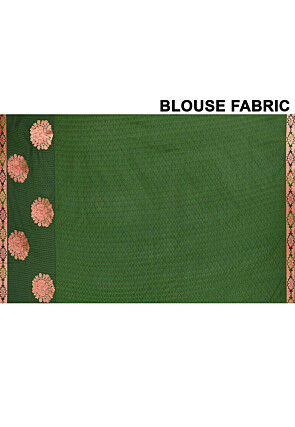 Kanchipuram Saree in Dark Green