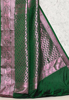 Kanchipuram Saree in Dark Green
