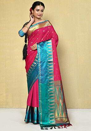 Kanchipuram Saree in Fuchsia