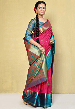 Kanchipuram Saree in Fuchsia