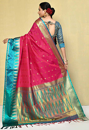 Kanchipuram Saree in Fuchsia