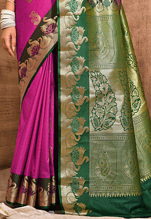 Kanchipuram Saree in Fuchsia