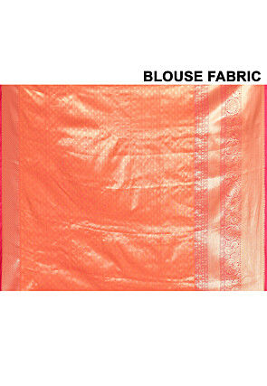 Kanchipuram Saree in Golden and Silver Dual Tone