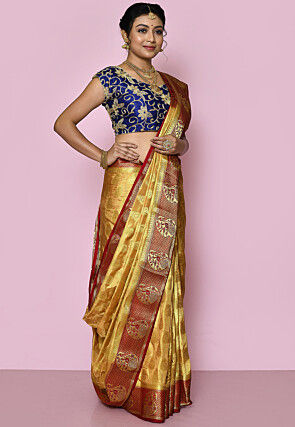 Kanchipuram Saree in Golden