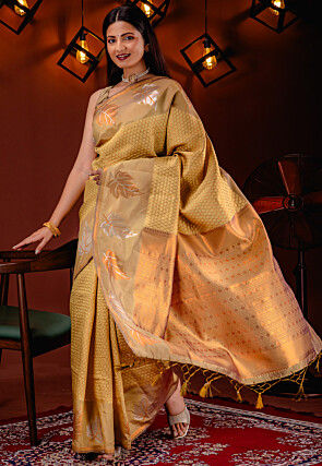 Kanchipuram Saree in Golden
