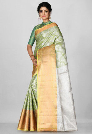 Kanchipuram Saree in Green