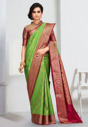 Kanchipuram Saree in Green