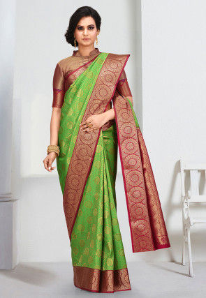 Kanchipuram Saree in Green