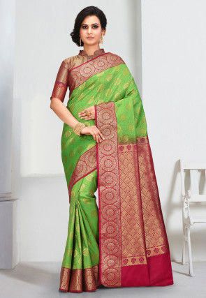 Kanchipuram Saree in Green
