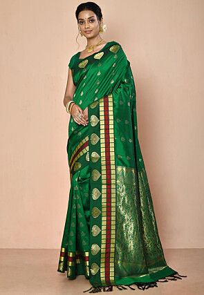 Kanchipuram Saree in Green