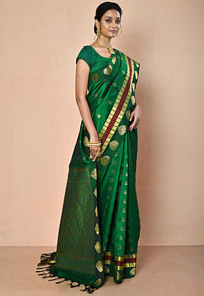 Kanchipuram Saree in Green