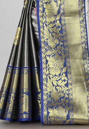 Kanchipuram Saree in Grey