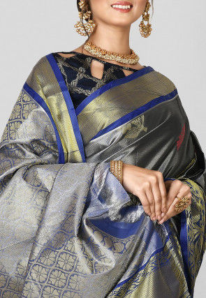 Kanchipuram Saree in Grey