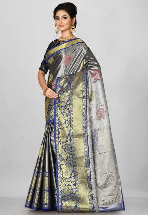 Kanchipuram Saree in Grey