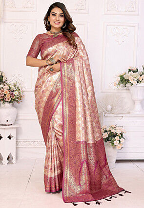 Kanchipuram Saree in Light Beige