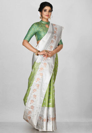 Kanchipuram Saree in Light Green