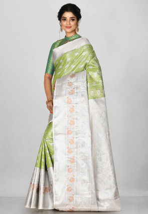 Kanchipuram Saree in Light Green