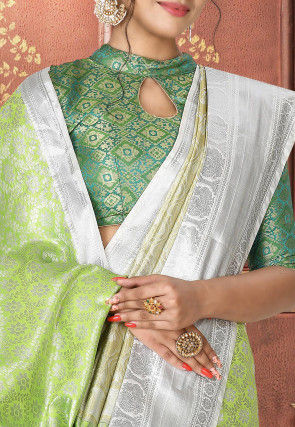 Kanchipuram Saree in Light Green