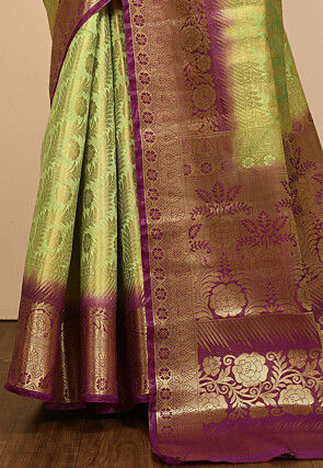 Kanchipuram Saree in Light Green