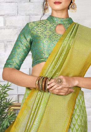 Kanchipuram Saree in Light Green