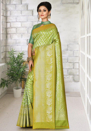 Kanchipuram Saree in Light Green