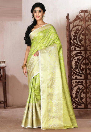 Kanchipuram Saree in Light Green