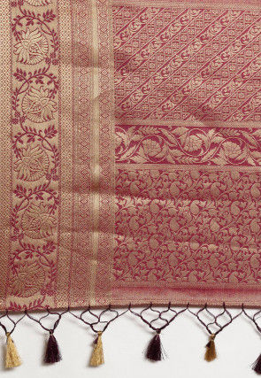 Kanchipuram Saree in Light Orange