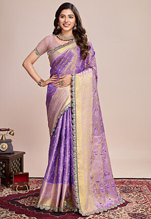 Kanchipuram Saree in Light Purple