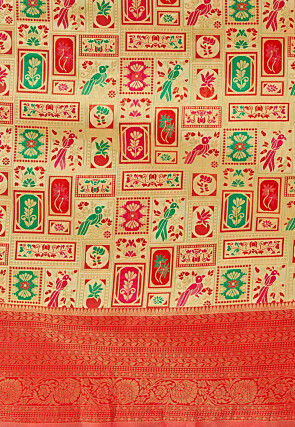 Kanchipuram Saree in Light Yellow