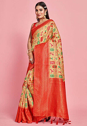 Kanchipuram Saree in Light Yellow