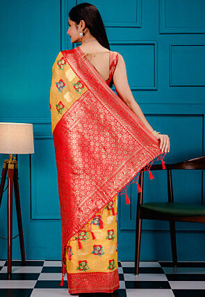 Kanchipuram Saree in Light Yellow