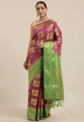 Kanchipuram Saree in Magenta Purple
