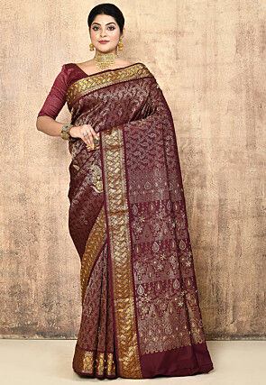 Kanchipuram Silk Saree in Maroon