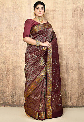 Kanchipuram Silk Saree in Maroon
