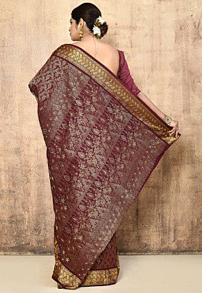 Kanchipuram Silk Saree in Maroon