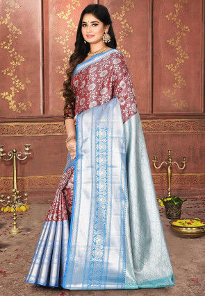 Kanchipuram Saree in Maroon