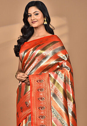 Kanchipuram Saree in Multicolor