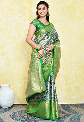 Kanchipuram Saree in Multicolor
